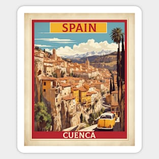 Cuenca Spain Travel Tourism Retro Vintage Sticker